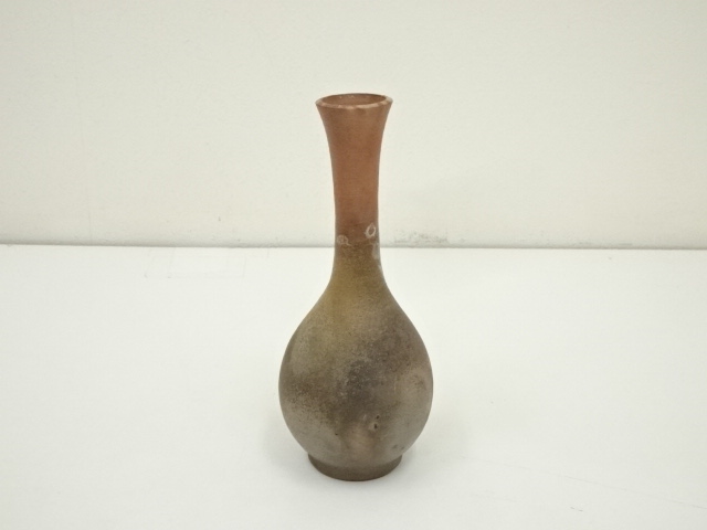  備前焼　一陽窯造　花入（共箱）